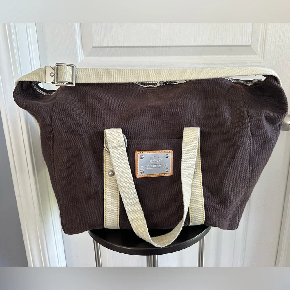 Louis Vuitton Antigua Sac Weekend Bag Tote LV Cup Mocha w/COA - Authentic - Picture 2 of 14